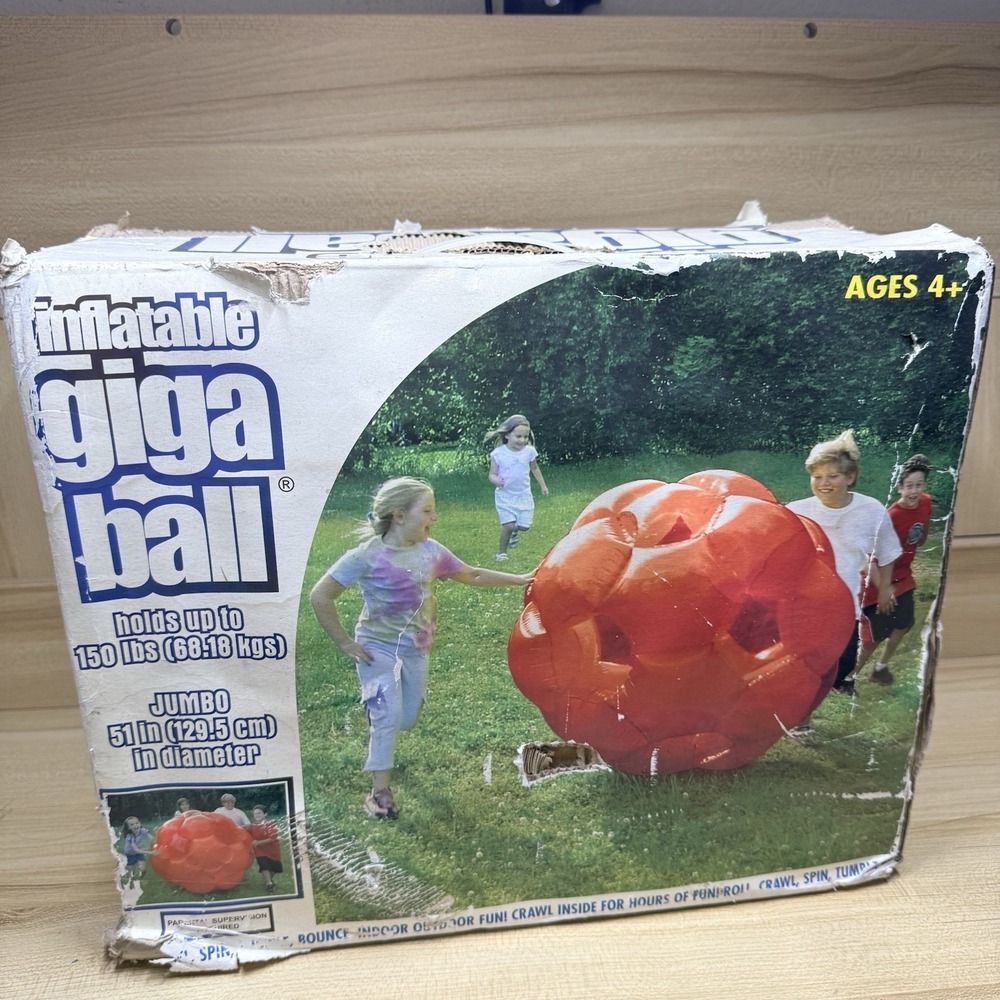 Jumbo 51" Inflatable GIGA BALL Ages 4+ Holds Up to 150lbs GigaBall 2005 New